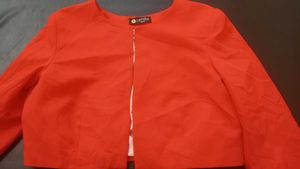 Red Crop Blazer
