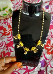 Yellow Lotus Necklace