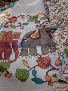 Premium Tussar Kalamkari Silk Sarees