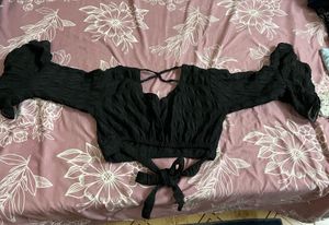 Black Textured Co-ord Set