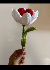 Crochet Heart Flower