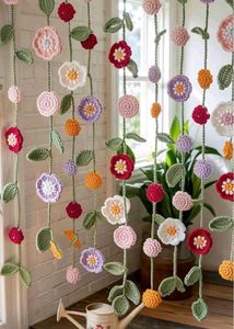 Crochet Flower Garland Curtain Dipawali Decoration