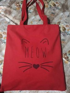 Red Meow Tote Bag