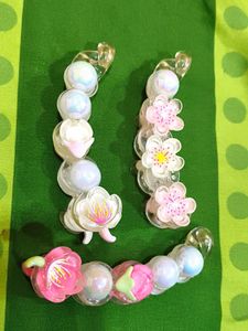 Floral Hair Clips Set Of 3