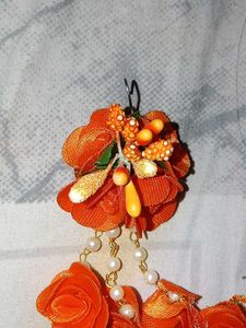 Floral Drop Earrings, (handmade)