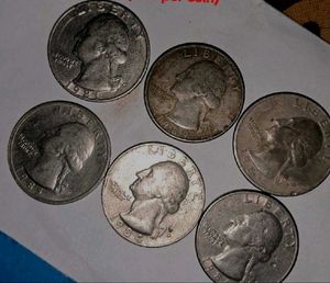 1980s U.S. Quarter Coins (Lot of 6)