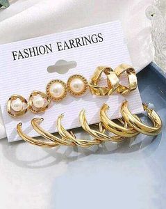 Pack Of 6 Gold Plated Studs And Hoop Earings
