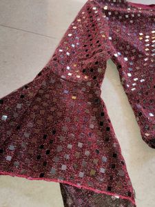 New Shimmering Crop Top
