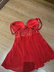 Red Lace Babydoll Lingerie