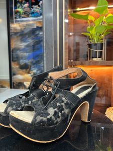 Black Lace Up Heels