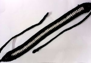 Stylish Handmade Crochet Black and White Headband