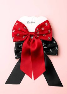🎀 Chic Bow Hair Clip Combo ( black & red ) 🎀