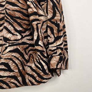 Tiger Print Button Down Shirt