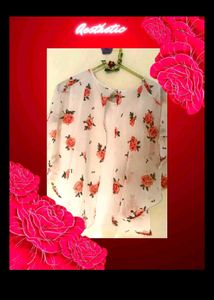 Cute Cat Pajama + Red rose Top