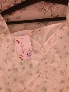 Off White Flower Maxi Dress