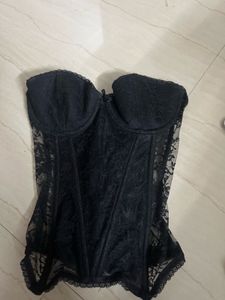 Sexy Black Net Corset