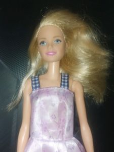Blonde Barbie Doll in Pink Dress