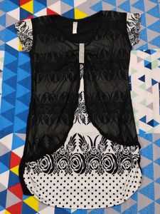 Black & White Floral Top