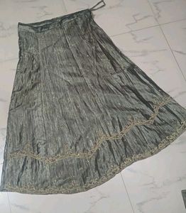 Metallic Grey Corset Top