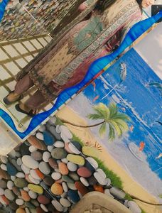 beautiful pakistani print kurta set with beautifu