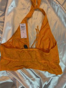 Orange Halter Top
