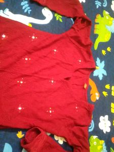 Red Embellished Kurtiii!!!!