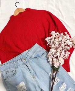 B2G2 🎁Softest Cozy Oversized Red Hot ()