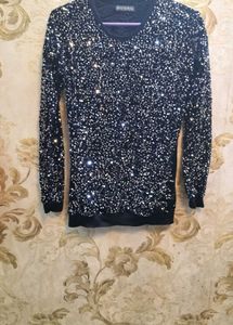 Combo Of Sequin Sparkle Shirt And ChikankariShirt
