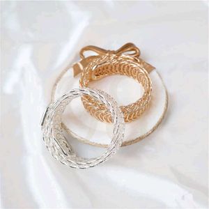 Silver Coil Statement Bracelet