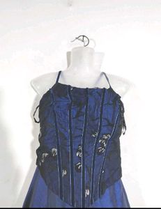 Navy Blue And Royal Contrast Beautiful Western Dre