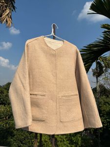 Beige Wool Blend Jacket