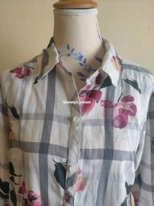 Floral Plaid Button-Down Shirt