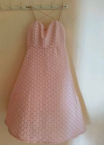 Pink Floral Mdi Dress