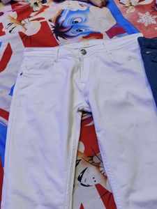 Men White And Blue Jeans Combo Of 2