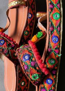 Handcrafted Jaipuri Embroidered Ethnic Flats