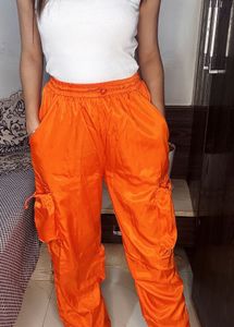 Orange Parachute Pants Brand New