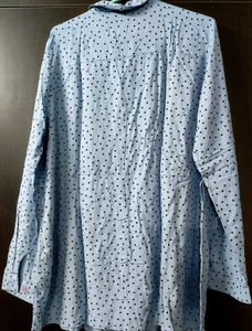 Xxl Blue Polka Dot Shirt Tunic