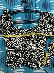 Zebra Print Long Sleeve Top- Dividend
