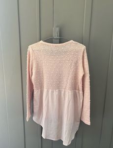 Pink Textured/knityed Top