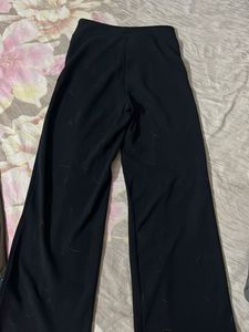 4 Set Of Wide Leg Trousers Brown Black Teal &amp; Grey