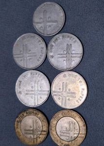 Vintage Indian Rupee Coin Collection