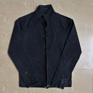Dark Wash Denim Moto Jacket