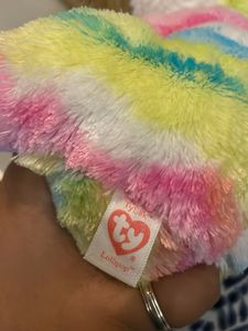 Rainbow Striped Bunny Plush