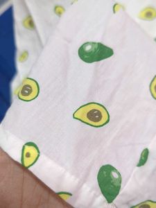Super Cute Strappy White Dress With Avacado Print.