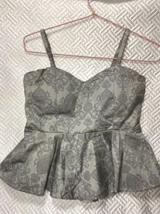 Royal Grey Strapped Top