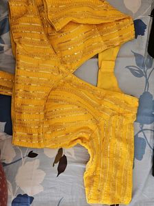 Yellow Sequin Blouse