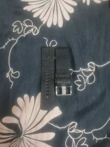 Black Leather Watch Band