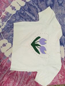 Cute Floral Knit Top