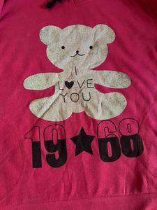 Pink Teddy Bear Hoodie