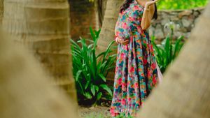 Floral Maternity Shoot Gown